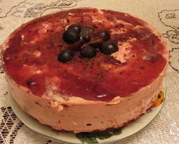 Виноградный торт с винным кремом