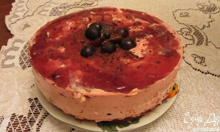 Рецепт виноградный торт с винным кремом