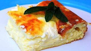 Домашняя творожная запеканка с манкой