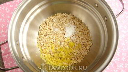 геркулесовая запеканка с черникой