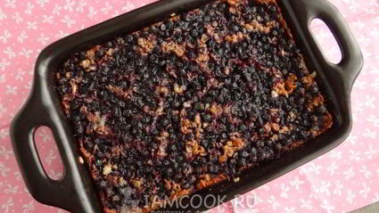 геркулесовая запеканка с черникой