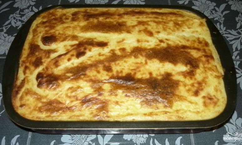 Рецепт картофельная запеканка с фаршем без сыра
