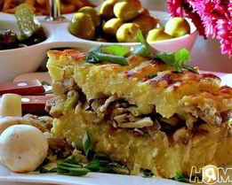 Картофельная запеканка с грибами