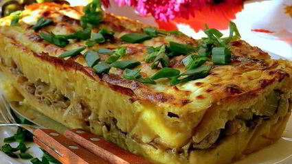 картофельная запеканка с грибами