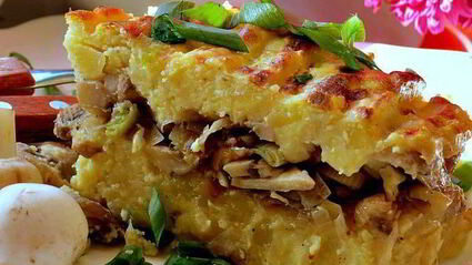 картофельная запеканка с грибами