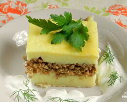 Картофельная запеканка с морковью и луком