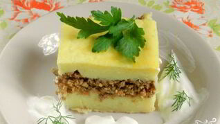 Картофельная запеканка с морковью и луком