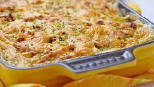 Картофельная запеканка с цукини и сыром чеддер