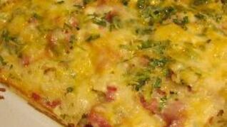 Картофельная запеканка с ветчиной