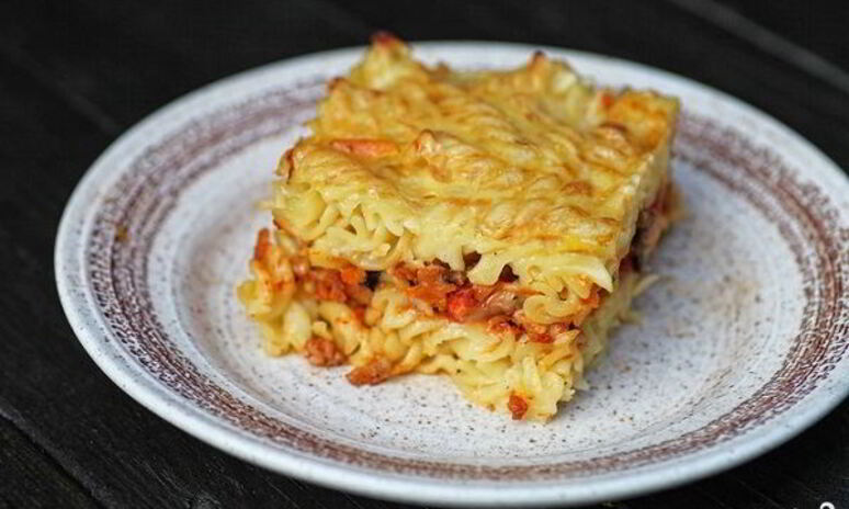 Рецепт макаронная запеканка с сосиской