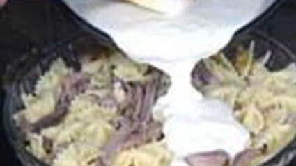 макаронная запеканка с телячьими языками