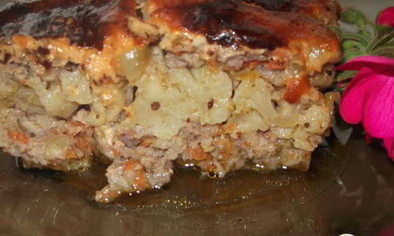 Рецепт мясная запеканка с цветной капустой