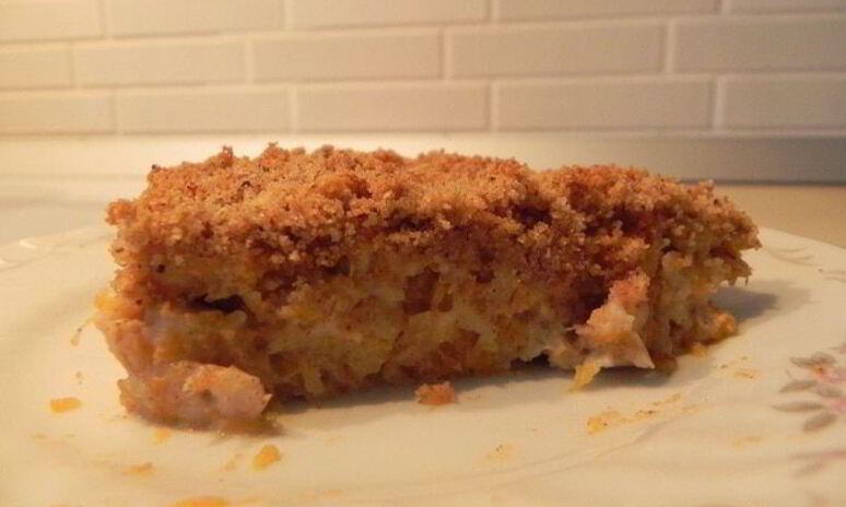 Рецепт тыквенно-банановая запеканка под ореховой крошкой