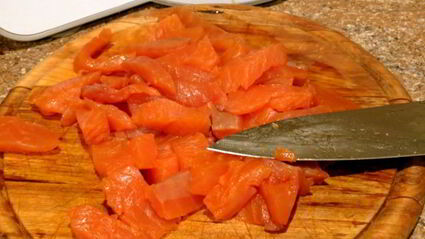 запеканка из картофеля и форели