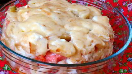 запеканка из картофеля и форели