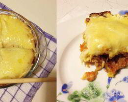 Запеканка из картофеля с рыбой и овощами