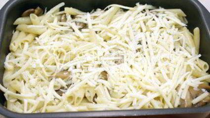 запеканка из макарон с грибами