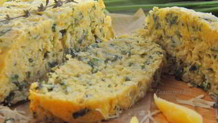 Запеканка из нута со шпинатом