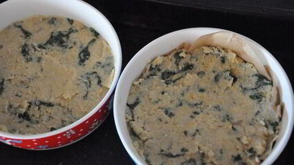 запеканка из нута со шпинатом