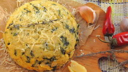 запеканка из нута со шпинатом