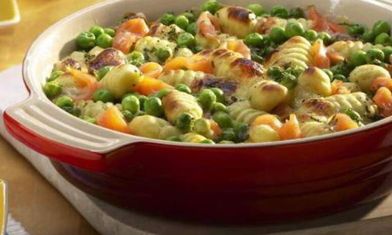 Рецепт запеканка из ньокков с копченой семгой