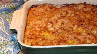 Запеканка из тыквы с пореем