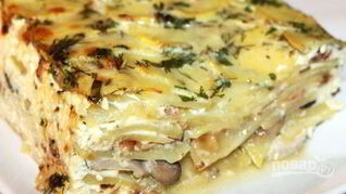 Запеканка картофельная с курицей в духовке