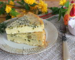 Запеканка на кефире с кукурузной мукой
