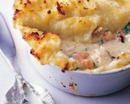 Запеканка с рыбой и картофелем