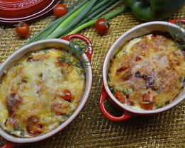 Запеканка с тунцом под сырной корочкой