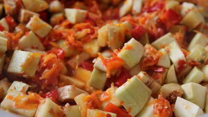 баклажаны с фасолью