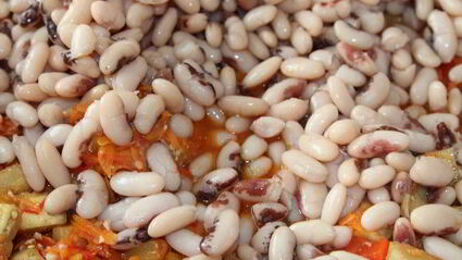 баклажаны с фасолью