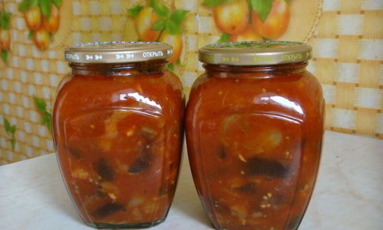 Рецепт баклажаны в томатно-чесночном соусе на зиму