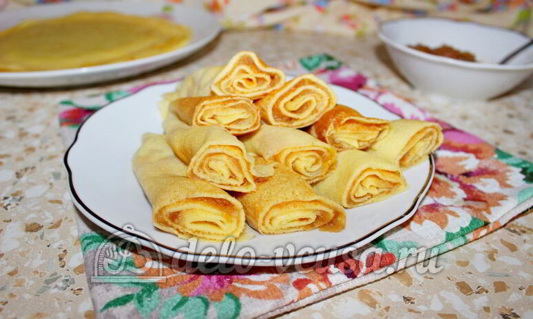 Рецепт блинчики с джемом