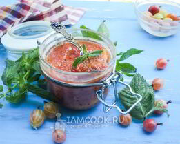 Джем из крыжовника, лимона и мелиссы