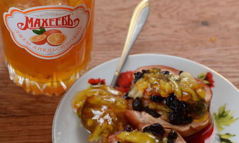 Рецепт запеченные яблоки с апельсиновым джемом