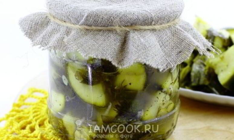 Рецепт кабачки горячей консервации