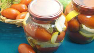 Кабачки с помидорами на зиму