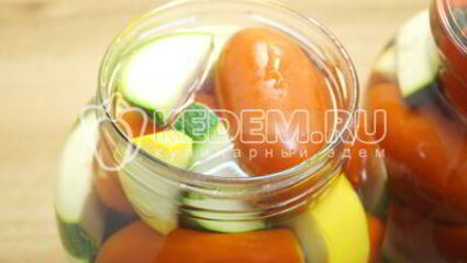 кабачки с помидорами на зиму