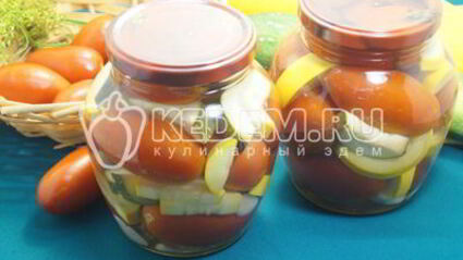 кабачки с помидорами на зиму