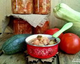 Кабачки в томате на зиму