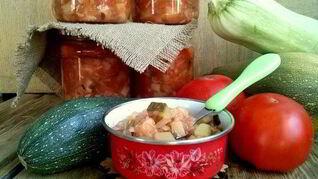 Кабачки в томате на зиму