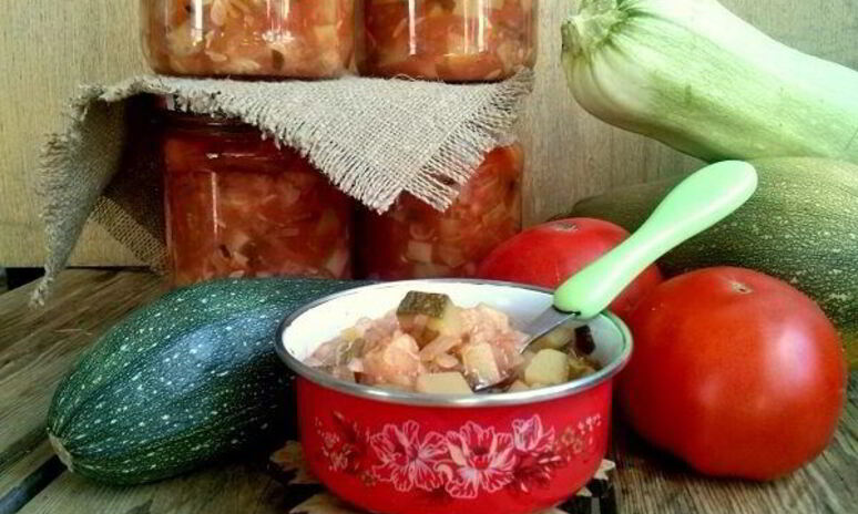 Рецепт кабачки в томате на зиму