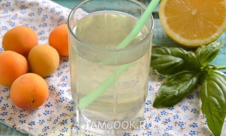 Рецепт абрикосовый компот с базиликом и лимоном