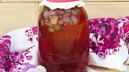 клубничный компот на зиму