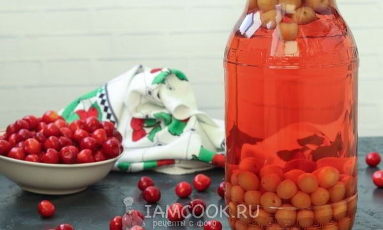 Рецепт компот из черешни с косточками без стерилизации