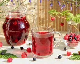 Компот из ирги и малины на зиму