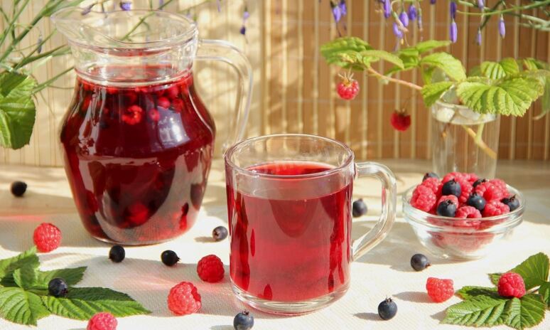 Рецепт компот из ирги и малины на зиму