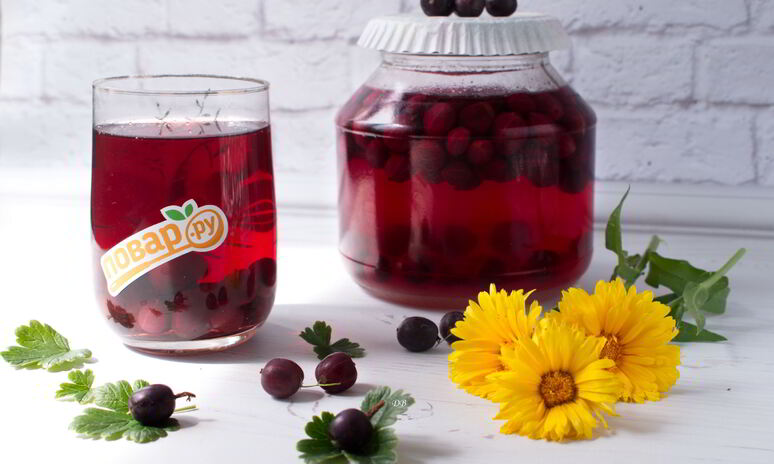 Рецепт компот из красного крыжовника