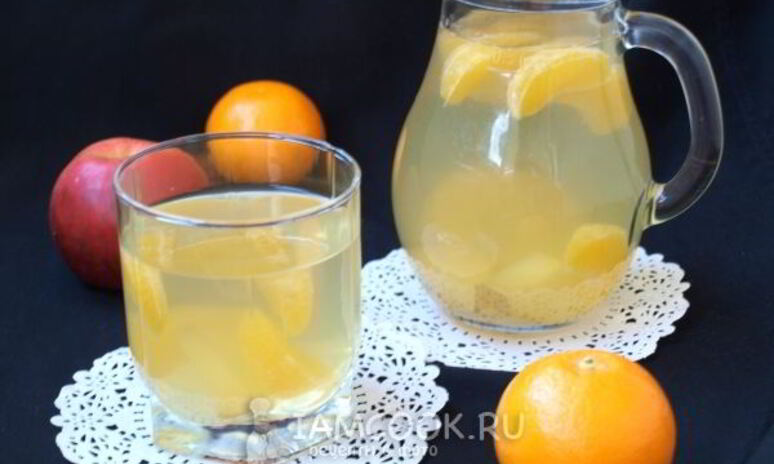 Рецепт компот из мандаринов и яблок
